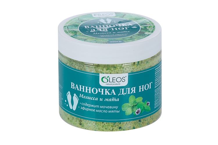 

Ванночка д/ног Мелиса/мята, 350 г, Oleos