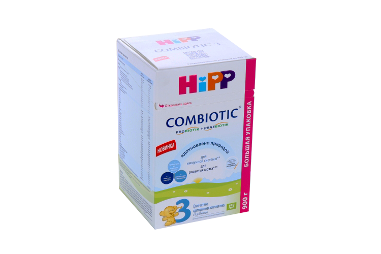 Смесь HiPP 3 Combiotic сухая/частично адаптированная/молочная, 900 г