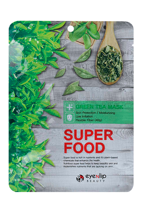 

Маска EYENLIP с экстрактом зеленого чая SUPER FOOD ткан д/лица