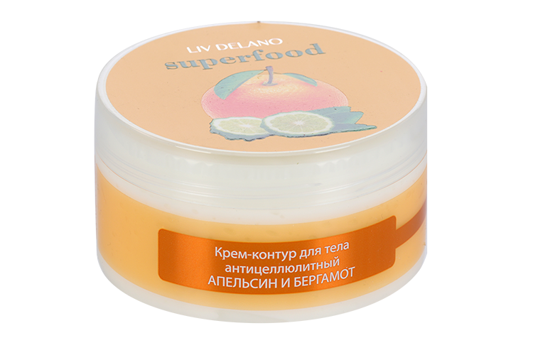 

Крем-контур Liv Delano Superfood антицелюлитный апельсин/бергамот д/тела, 240 г