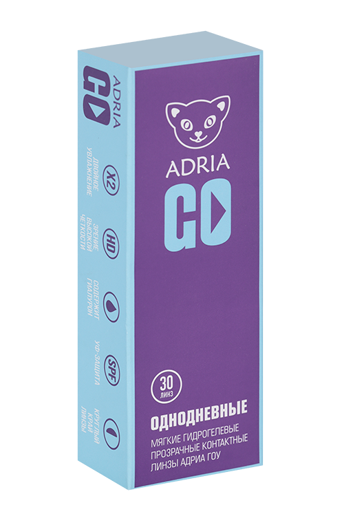 

Контактные линзы Adria Go однодневные/прозрачные/гидрогелевые -3.5/14.2/8.6, 30 шт