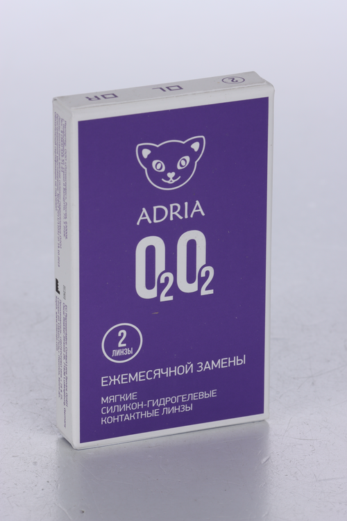 

Контактные линзы Adria O2O2 мягкие/силикон-гидрогелевые/ежемесячные -2.25/14.2/8.6, 2 шт