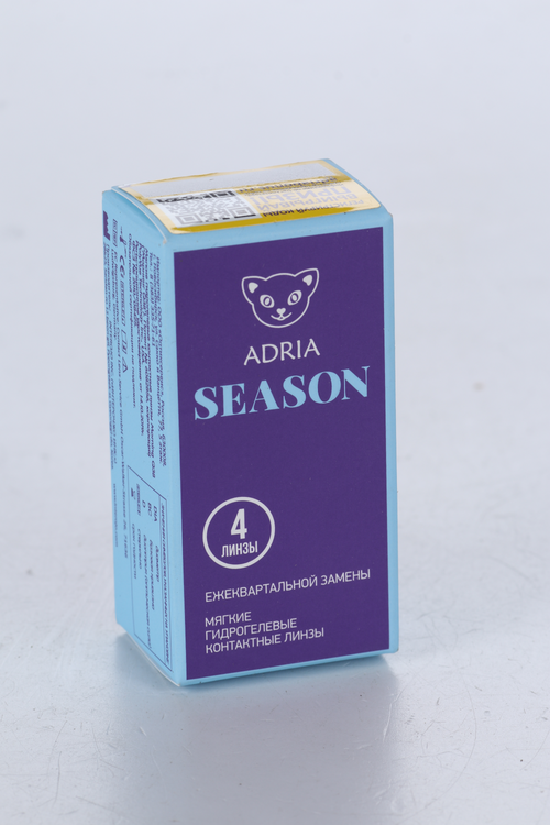 Контактные линзы Adria Season мягкие/гидрогелевые/ежеквартальные -1.00/14.0/8.6, 4 шт