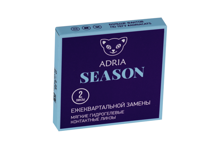 

Контактные линзы Adria Season мягкие/гидрогелевые/ежеквартальные -2.25/14.0/8.6, 2 шт