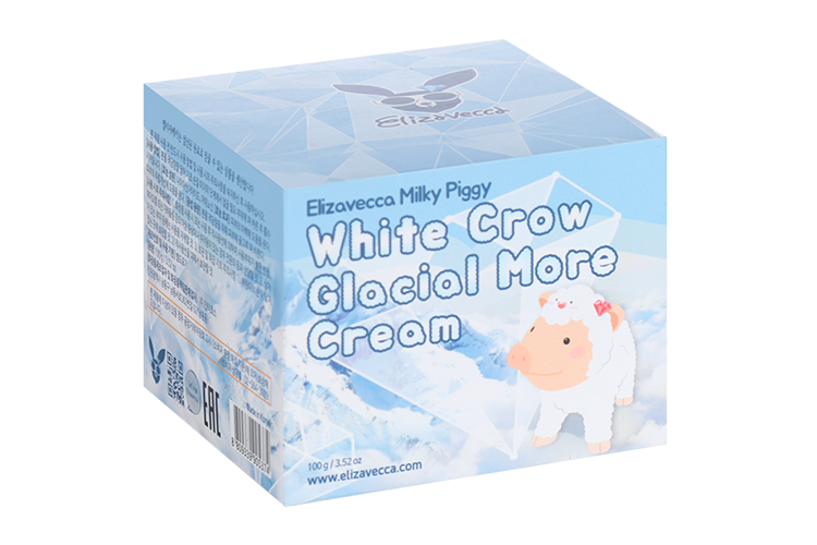 

Крем ELIZAVECCA Milky Piggy White Crow Glacial More д/лица осветляющий, 100 мл