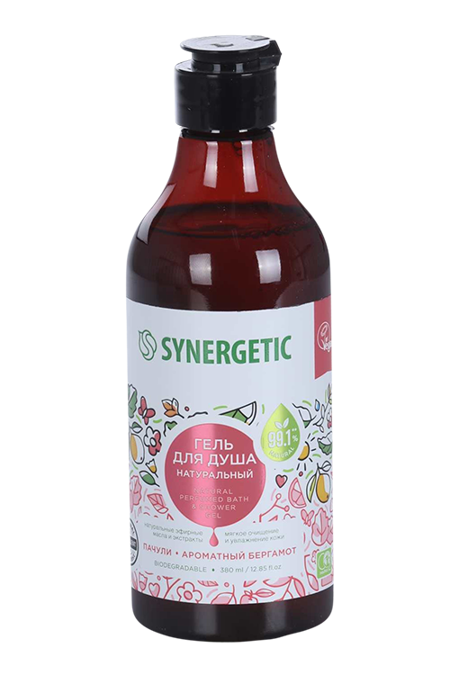 

Гель д/душа SYNERGETIC натуральный пачули и ароматный бергамот, 380 мл