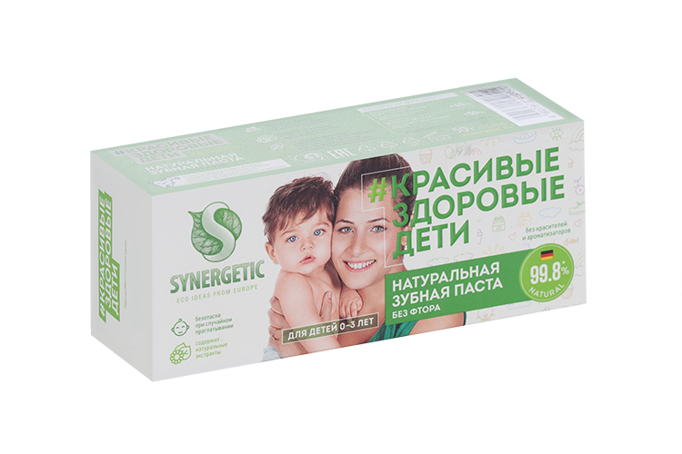 

З/паста SYNERGETIC д/детей от 0 до 3 лет без красителей и ароматизаторов, 50 г