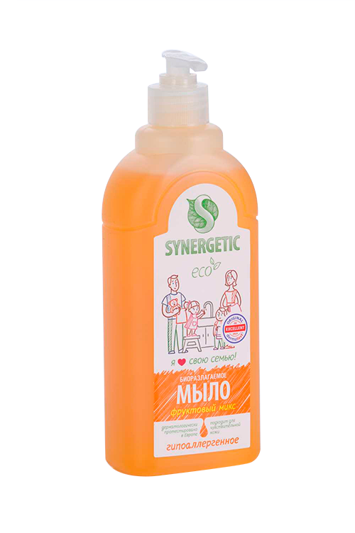 

Мыло жидкое SYNERGETIC д/рук и тела фруктовый микс, 500 мл