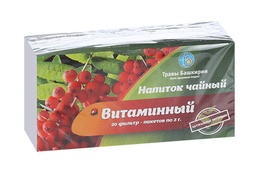 

Чайный напиток Травы Башкирии Витаминный, 3 г, 20 шт