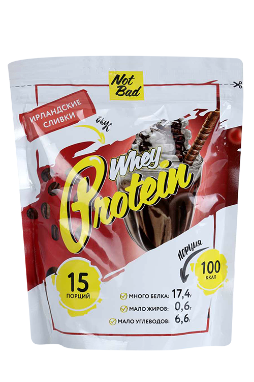 

Протеин NotBad сывороточный whey protein ирландские сливки, 450 г