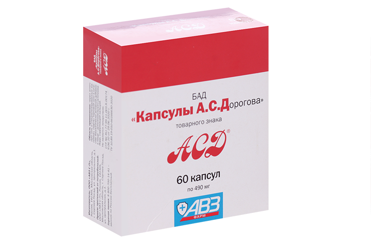 

АСД Капсулы А.С.Дорогова, 490 мг, 60 шт, капсулы