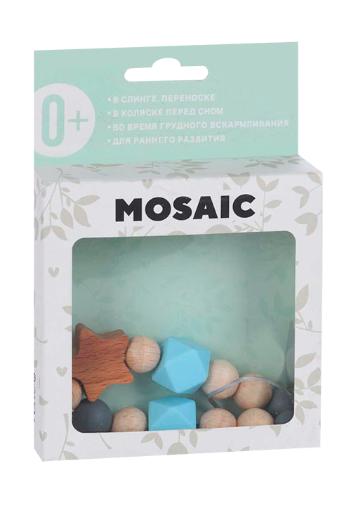 

Держатель Mosaic Star д/соски/пустышки голубой