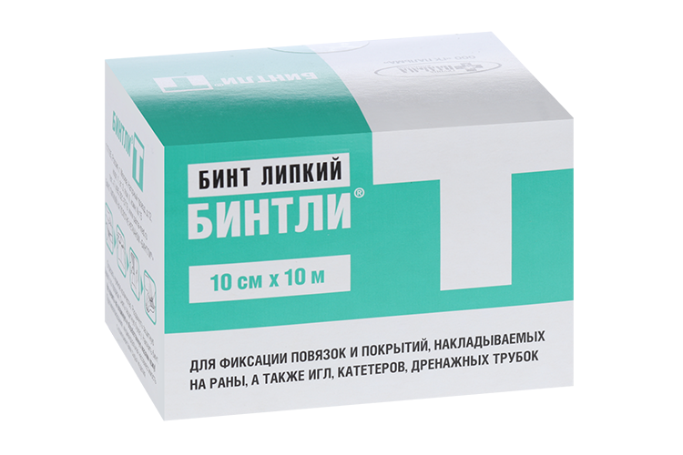 

Бинт Бинтли-Т липкий воздухо и паропрониц с тисн 10 см х 10 м