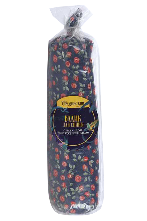 Валик Травы Горного Крыма д/фитнеса можжевелово-лавандовый антистресс 35х9 см темно-синий