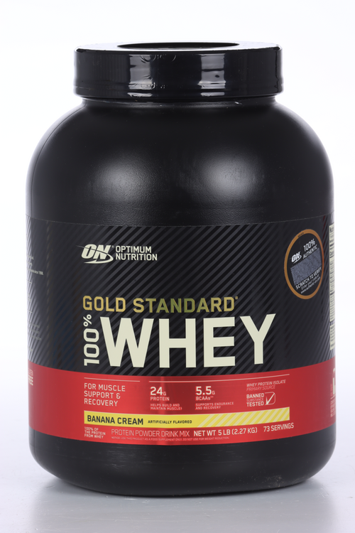 Протеин Optimum Nutrition Gold Standard 100% Whey 5 lb банановый крем, 2,27 кг optimum nutrition gold standard 100% whey protein french vanilla 5 lb