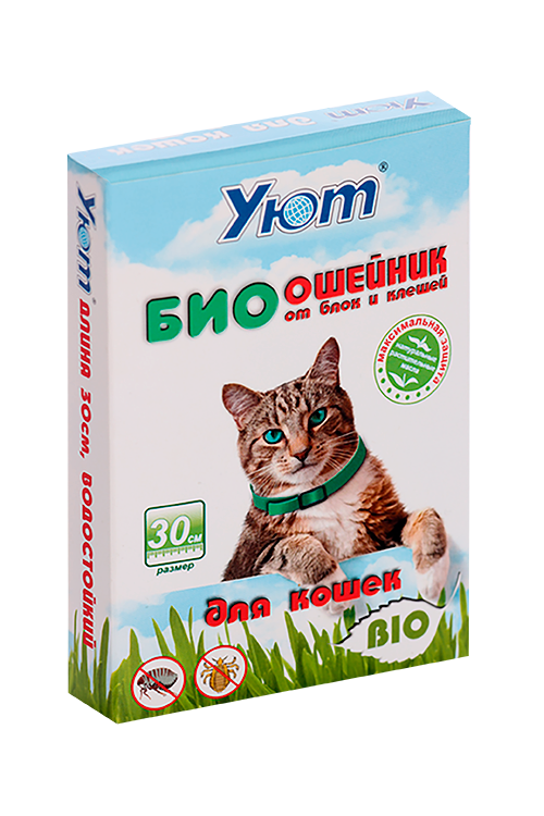 

Био-ошейник д/кошек Уют от блох (длина 30 см)
