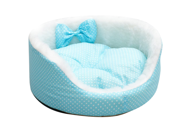 Лежанка для котят и щенков, 35 х 14 см, голубая, микс рисунка