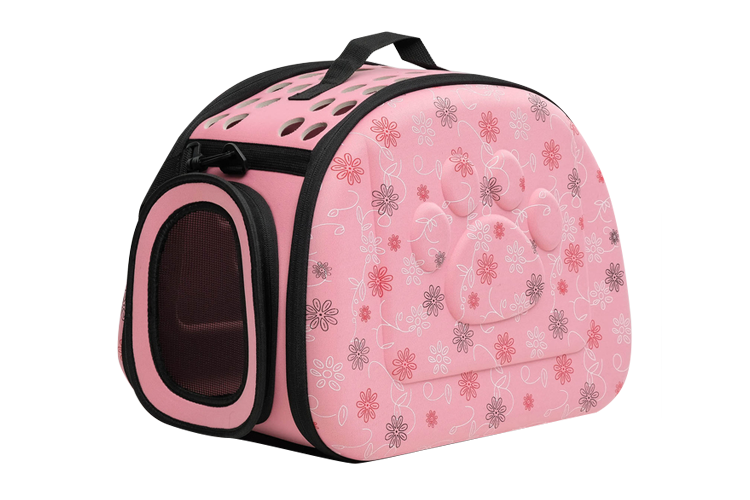 Складная сумка-переноска с отдельным входом, материал EVA, 43,5 х 28 х 33 см, розовая