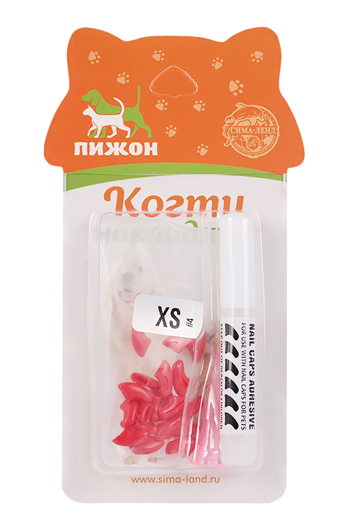 Когти накладные Антицарапки размер XS красные 136₽