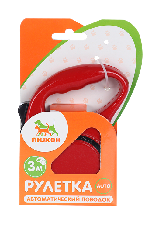 Рулетка эргономичная, 3 м, до 11,5 кг, красная