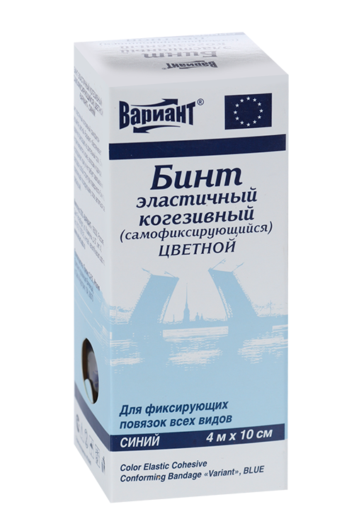 

Бинт Вариант эластич когезив (самофиксир) цвет синий 4м х 10см