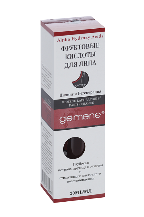 

Фруктовые кислоты Gemene д/лицы пилинг/регенерация, 20 мл