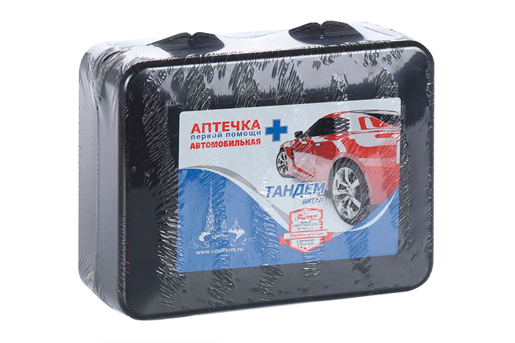 

Аптечка Витал первой помощи автомобильная Тандем, тип 02 пластик/8809