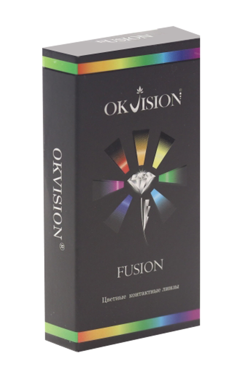 

Линзы Okvision Fusion контактные цветные на 3 месяца Gray 2 D -2.50 R 8.6, 2 шт