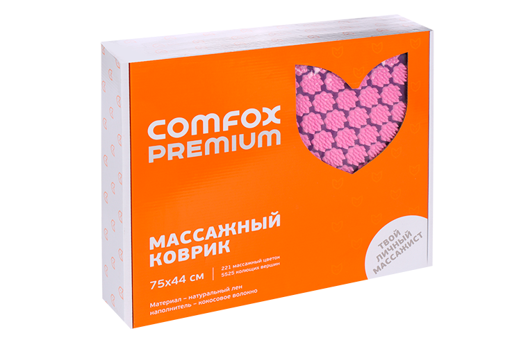 

Коврик массажный COMFOX акупунктурный 75х44 см фиолетовый