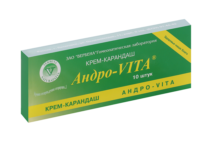 

Крем-карандаш Вербена Андро-VITA с тамбуканской грязью/зимолюбкой/осиной, 10 шт
