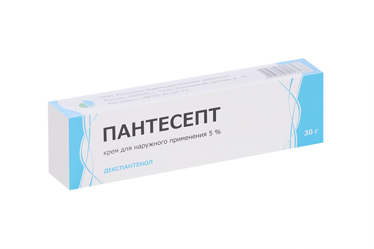 Пантесепт Декспантенол 5%, 30 г, крем для наружного применения