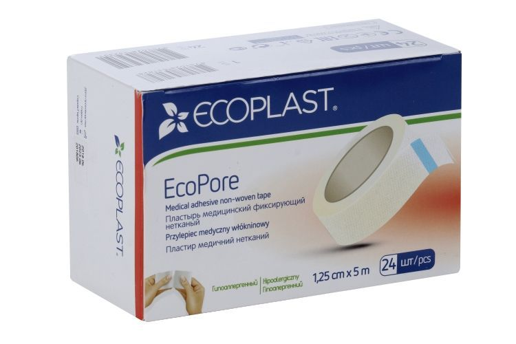 Пластырь Экопласт Ecopore мед/фикс/неткан 1.25 см х 5 м