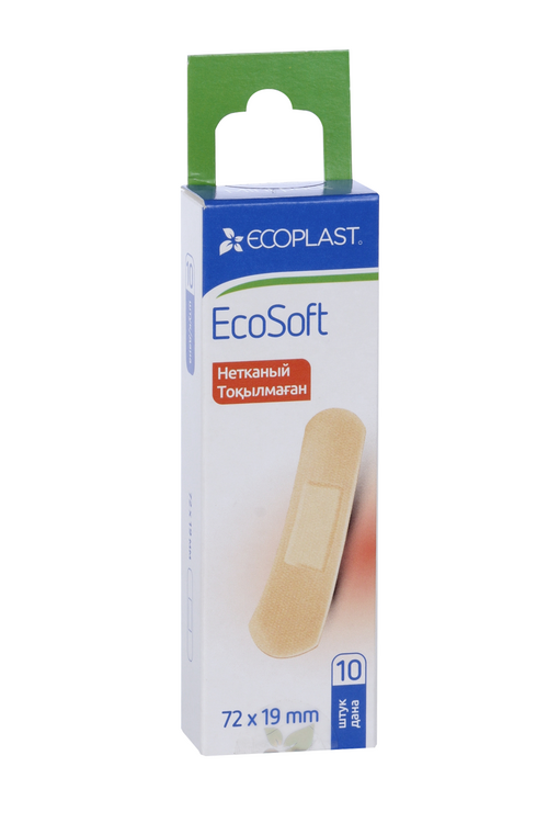 Набор Экопласт пластырь Ecosoft неткан 72х19 мм, 10 шт