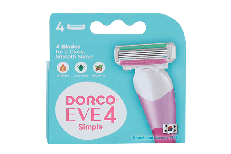 

Кассеты Dorco EVE4 Simple 4-лезв д/бритья жен, 4 шт