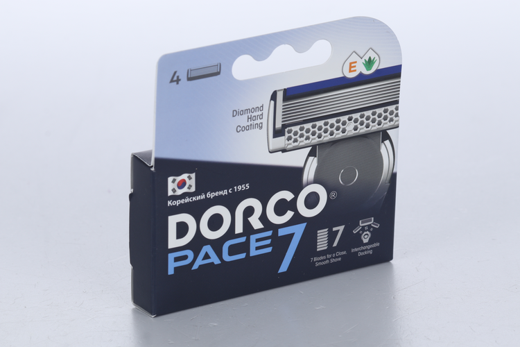 Кассеты Dorco Pace 7-лезвийные д/бритья муж, 4 шт