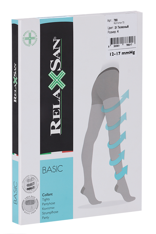

Колготки RELAXSAN Basic профилактика 70 ден 780 телесный р 4