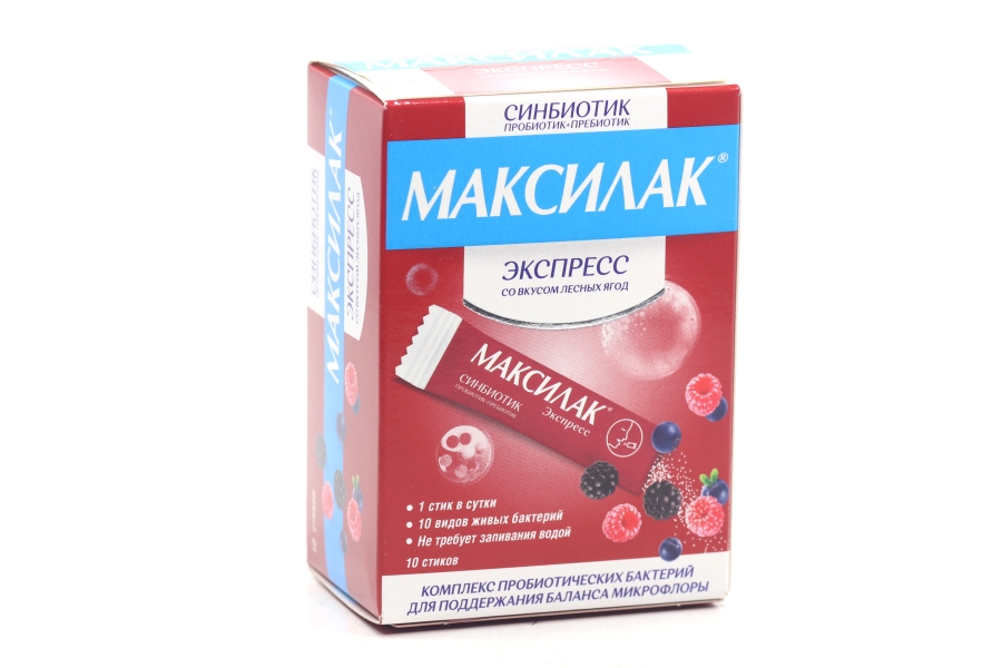Максилак Экспресс Синбиотик лесные ягоды, 10 шт, стик