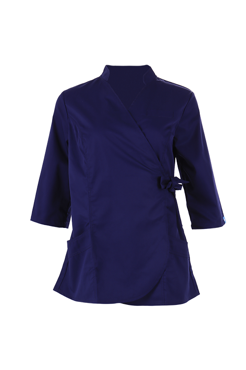 

Рубашка медицинская Medcostume женская МС6077 рукав 3/4 темно-синяя р 50