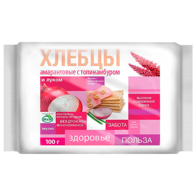 Хлебцы Di&Di амарантовые с луком без глютена, 100 г