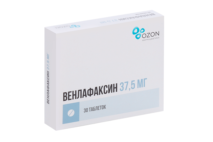 

Венлафаксин 37.5 мг, 30 шт, таблетки