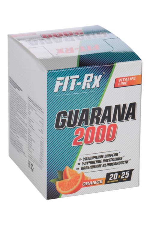 Энергетический комплекс FIT-Rx Guarana 2000 апельсин 25 мл, 20 шт