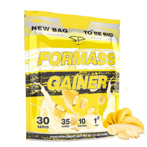 Гейнер STEELPOWER For Mass Gainer высокобелков д/набора мышеч массы банан, 1 500 г