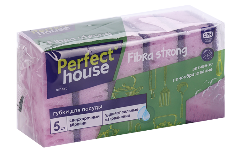 Губки Perfect House Fibra Strong д/посуды 5 шт