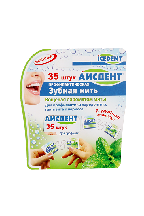 

З/нить Айсдент вощен аромат мяты, 35 шт