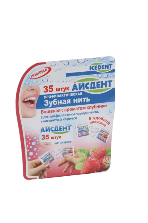 

З/нить Айсдент вощен аромат клубники, 35 шт