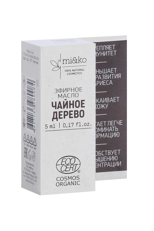 

Масло mi&ko COSMOS ORGANIC эфирное чайное дерево, 5 мл