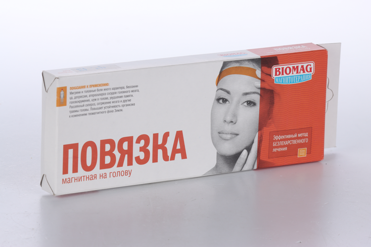 

Повязка BIOMAG магнитотерапия медицинская с твердыми магнитами д/головы