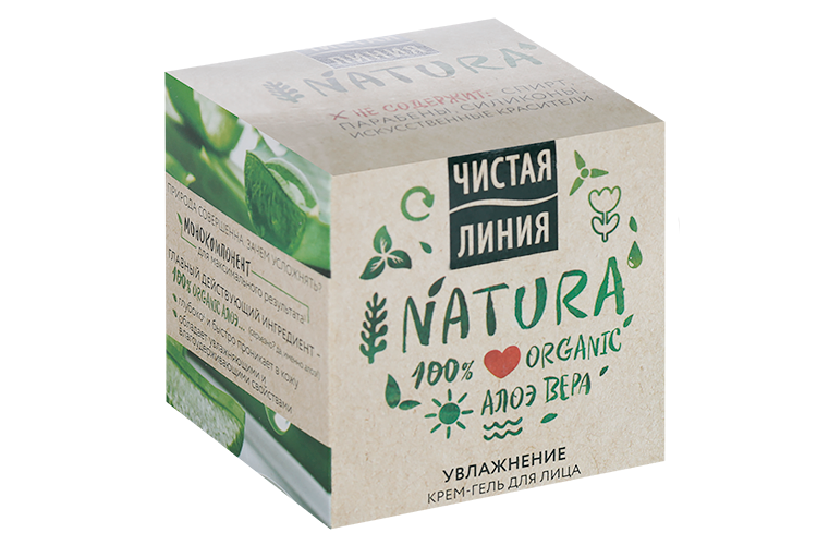 

Крем-гель ЧИСТАЯ ЛИНИЯ Natura д/лица увлажнение, 45 мл