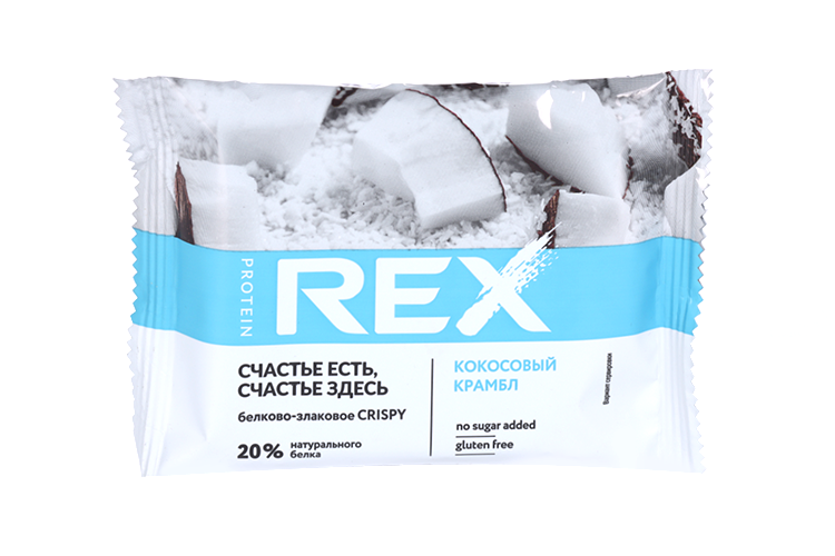 

Хлебцы ProteinRex Crispy протеино-злаковые со вкусом кокосовый крамбл 55 г