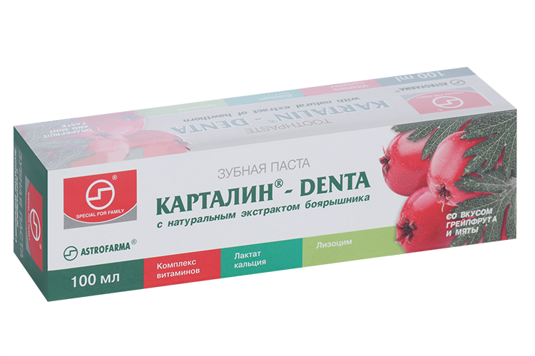 

З/паста Карталин-Denta с натуральным экстрактом боярышника, 100 мл